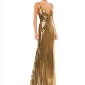 Mac Duggal Gold Prom Gown Dress